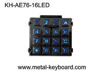Изрезанная числовая клавиатура, клавиатура киоска металла с 16 освещенной контржурным светом ключами матрицей точки